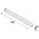 SLV Premium-LED Deckenleuchte Q-LINE CL, f�r BAP, 100cm, 45W, dimmbar, 4000K, schwarz