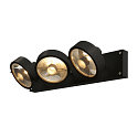 Wand- und Deckenleuchte KALU CW TRIPLE QPAR111, 3x GU10 GU10 max. 75W, kardanisch, Schwarz