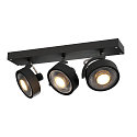 Wand- und Deckenleuchte KALU CW TRIPLE QPAR111, 3x GU10 GU10 max. 75W, kardanisch, Schwarz