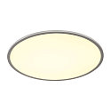 SLV LED Deckenleuchte PANEL 60 ROUND, � 60cm, UGR , 42W 4000K 3350lm 110�, silbergrau