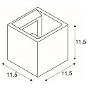 SLV SOLID CUBE Wandleuchte, QT14, schwarzer Sandstein