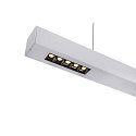 SLV Premium-LED Pendelleuchte Q-LINE PD, 100cm, f�r BAP, 45W, TRIAC dimmbar, Silber, 4000K 2300 lm