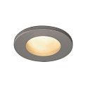 Outdoor Einbau-Downlight DOLIX OUT, IP65 IK02, rund, � 8.2cm / DA 68mm, GU10 QPAR51 max. 50W, Aluminium, rund, silbergrau