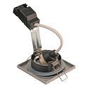 SLV Outdoor Decken-Einbauleuchte DOLIX OUT, GU10, QPAR51, IP65, � 68mm, Eckig, Silbergrau