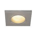 Outdoor Ceiling recessed luminaire DOLIX OUT, GU10, QPAR51, IP65, � 68mm, square, matt chrome