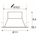 SLV LED Einbauleuchte AKALO D83 DL, 9W 3000/4200/5700K 800-880lm 90�, wei�