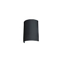 FENDA Wall luminaire textile shade, half, � 23cm, black