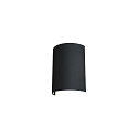 SLV Textil-Schirm f�r Wandleuchte FENDA BASE (starr), Halbrund, � 23cm / H�he 30.5cm, Schwarz / Kupfer