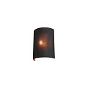 SLV Textil-Schirm f�r Wandleuchte FENDA BASE (starr), Halbrund, � 23cm / H�he 30.5cm, Schwarz / Kupfer
