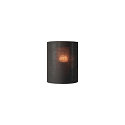 SLV Textil-Schirm f�r Wandleuchte FENDA BASE (starr), Halbrund, � 23cm / H�he 30.5cm, Schwarz / Kupfer