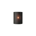 SLV Textil-Schirm f�r Wandleuchte FENDA BASE (starr), Halbrund, � 23cm / H�he 30.5cm, Schwarz / Kupfer