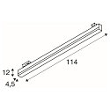3-Phasen Premium-LED Leuchte SIGHT TRACK, sek. 700mA, 37.3W 3000K 3100lm 120�, UGR <28