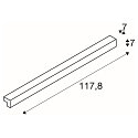 LED Wandleuchte / Spiegelleuchte L-LINE 120, IP44, 19W 3000K 1650lm 120�, wei�