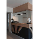 LED Pendelleuchte Q-LINE PD DALI Single, L�nge 142cm, 47W 3000K 3700lm 120�, schwarz
