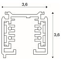 3-Phase surface track S-TRACK, 220-250V, 1m, traffic white RAL9016