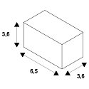 SLV Zubeh�r f�r 3-Phasen Aufbauschiene S-TRACK ON/OFF - End-Einspeiser, IP20, max. 16A, schaltbar, Erde rechts, wei�