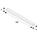 Zubeh�r f�r 3-Phasen-Aufbauschiene S-TRACK - Schienen-Pendelabh�ngung mit Stange, 100cm, starr, wei�