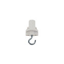 Zubeh�r f�r 3-Phasen-Aufbauschiene S-TRACK - 3-Phasen-Adapter mit Haken, mechanisch, isoliert, wei�