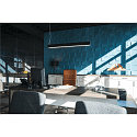 SLV LED Profil-Pendelleuchte GLENOS, 100.5cm, UGR < 28, dimmbar 1-10V, 43W 4000K 3300lm, Mattschwarz