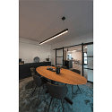 LED Pendant luminaire GLENOS, 200cm, UGR, 103W 3000K, black matt