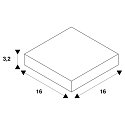  L-Verbinder f�r EUTRAC� 3-Phasen Stromschiene (Einbauversion), mit Einspeisem�glichkeit, Erde innen, Wei�