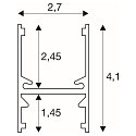 H-PROFIL f�r LED-Strips bis 16mm Breite
