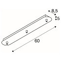 FITU Canopy for FITU PD Pendant luminaires, TRIPPLE, LANG, max. 16A, black