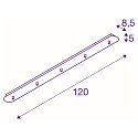 SLV FITU Canopy for FITU PD Pendant luminaires, F�NFFACH, LANG, max. 16A, white