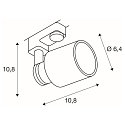 SLV Strahler PURI TRACK SPOT QPAR51 GLAS f�r 3-Phasen-HV-Schienen, GU10, Wei�