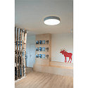 SLV LED Decken-/Pendelleuchte MEDO 60 CW AMBIENT, 40W 3000/4000K 4870lm 105�, DALI dimmbar, Silbergrau