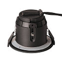 SLV Outdoor Ceiling recessed luminaire VARU QPAR51 DL, GU10, Mounting � 7.5cm, IP20/65, black