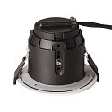 SLV Outdoor Ceiling recessed luminaire VARU QPAR51 DL, GU10, Mounting � 7.5cm, IP20/65, black / white
