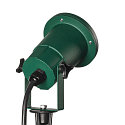 SLV Outdoor Aufbau- / Erdspie�-Strahler BIG NAUTILUS, IP65 IK06, GU10 QPAR51, neigbar, mit Steckerkabel, gr�n