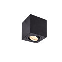 Deckenleuchte TRILEDO SINGLE, IP20, GU10 QPAR51 max. 10W, dreh- und schwenkbar, Quader, Schwarz