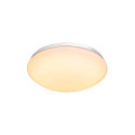 SLV Outdoor LED Wand- und Deckenleuchte LIPSY� 30 DOME, IP44 IK02, bombiert, � 30cm, 13.5W 3000/4000K 1600lm, wei�