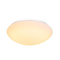 SLV LED Outdoor Wall and Ceiling luminaire LIPSY 40 Dome, IP44, 3000/4000K, � 35cm, 18W, white