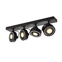 SLV Wand- und Deckenleuchte KALU CW QUAD QPAR111, 4x GU10 max. 75W, kardanisch, schwarz