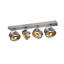 Wand- und Deckenleuchte KALU CW QUAD QPAR111, 4x GU10 max. 75W, kardanisch, alu geb�rstet