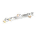 SLV Wand- und Deckenleuchte PURI CW, Quad, 4x GU10 QPAR51, mit Dekoringen, Wei�