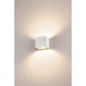 SLV LED Au�enwandleuchte SITRA S WL UP/DOWN, IP65 IK05, 11W 3000/4000K (CCT Switch) 1100/1270lm 2x105�, schaltbar, wei�