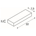 SLV Outdoor LED Wandleuchte PEMA� WL, IP54 IK05, gerade, flach, 7.7W 3000K 640lm 110�, schaltbar, wei�
