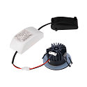 SLV Outdoor LED Einbau-Downlight PATTA-I ROUND DTW, IP65 IK02, 7.3W 1800-3000K 440lm, CRi 97, Dim-to-Warm, starr, schwarz