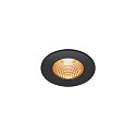 SLV Outdoor LED Einbau-Downlight PATTA-I ROUND DTW, IP65 IK02, 7.3W 1800-3000K 440lm, CRi 97, Dim-to-Warm, starr, schwarz