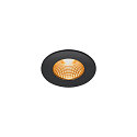 SLV Outdoor LED Einbau-Downlight PATTA-I ROUND DTW, IP65 IK02, 7.3W 1800-3000K 440lm, CRi 97, Dim-to-Warm, starr, schwarz