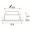 Outdoor LED Einbau-Downlight PATTA-I ROUND DTW, IP65 IK02, 7.3W 1800-3000K 440lm, CRi 97, Dim-to-Warm, starr, wei�