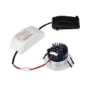 SLV Outdoor LED Einbau-Downlight PATTA-I ROUND DTW, IP65 IK02, 7.3W 1800-3000K 440lm, CRi 97, Dim-to-Warm, starr, Alu geb�rstet