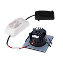 LED Outdoor Einbau-Downlight PATTA-I SQUARE DTW, IP65 IK02, 7.3W 1800-3000K 440lm, CRi 97, Dim-to-Warm, starr, schwarz