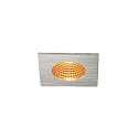 SLV LED Outdoor Einbau-Downlight PATTA-I SQUARE DTW, IP65 IK02, 7.3W 1800-3000K 440lm, CRi 97, Dim-to-Warm, starr, Alu geb�rstet