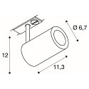 SLV 1-Phasen Strahler ENOLA B TRACK SPOT, GU10 QPAR51, inkl. 1-Phasen-Adapter, silbergrau