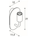 SLV Wandleuchte FITU WL, E27 max. 24W, Wei�